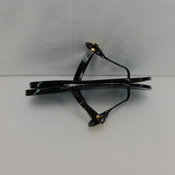 Tory Burch Mini Miller Jelly Thong Sandals Black with Gold Logo Size 9 - Picture 5 of 8